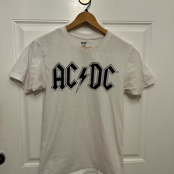 AC/DC | Shirts | Acdc Classic White Tee With Black Logo | Poshmark